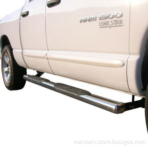 Side Step Oval Tube Nerf Bars, 4-inch Stainless for Dodge Toyota Nissan Ford Chevy GMC